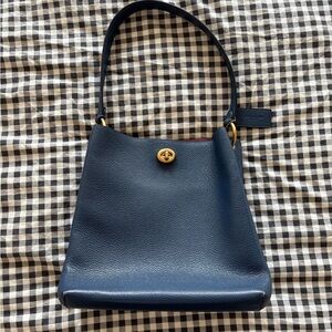 COACH PEBBLED LEATHER BUCKET BAG